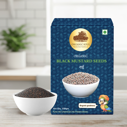 Organic Soul Mustard Seeds – 100gm | 100% Certified Organic | Non-GMO