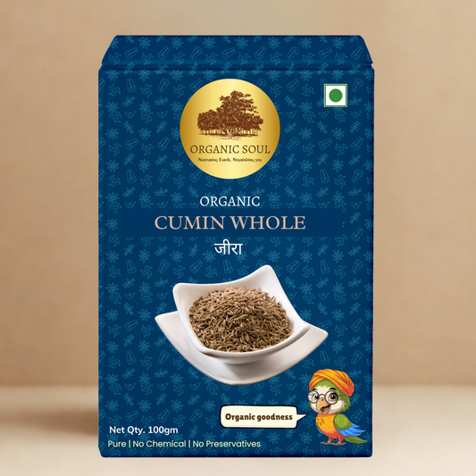 Organic Whole Cumin Seeds (Jeera), (100 gm or 250 gm) | 100% Vegan, Gluten-Free | Quality Indian Spice