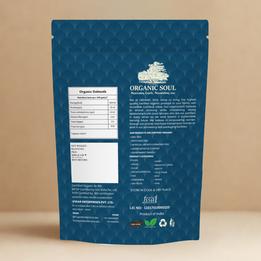 Organic Soul Moth Sabut/ Moth Whole/ Moth Beans – 900gm | 100% Certified Organic | Non-GMO | Unpolished