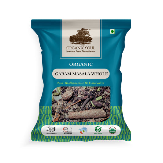 Organic Soul - Organic Whole Garam Masala Spices, (100 gm or 200 gm) | Khada Masala Mix