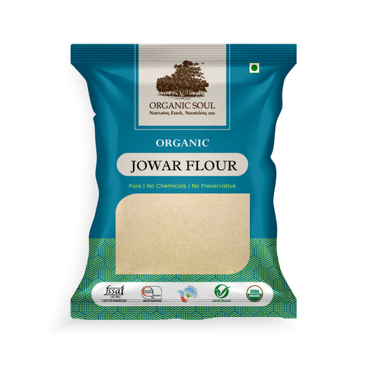 Organic Soul - Organic Jowar Flour/Sorghum, (450 gm or 900 gm) | Organic Flours