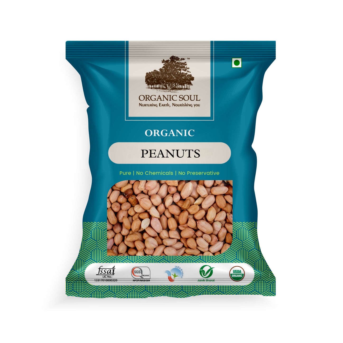 Organic Soul - Raw Peanuts (Moongphali/Groundnut), (450 gm) | Chemical-Free, Pesticides-Free