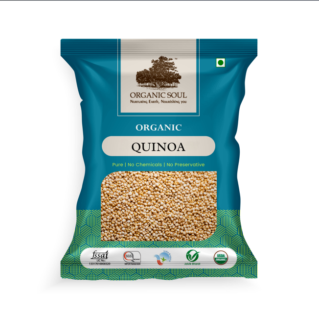 Organic Soul - Organic White Quinoa Seeds, 450gm | Gluten-Free | High Protein & Fiber